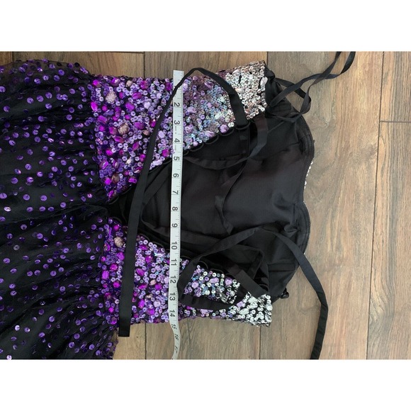 Black TULLE Purple Sequin Fairy Dress Costume Extra Small - Picture 9 of 10